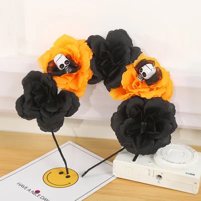 Totenkopf leuchtendes Stirnband, DIY-Spielzeug für Halloween-Party-Dekoration